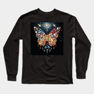 Butterflly Broach Sparkle Long Sleeve T-Shirt